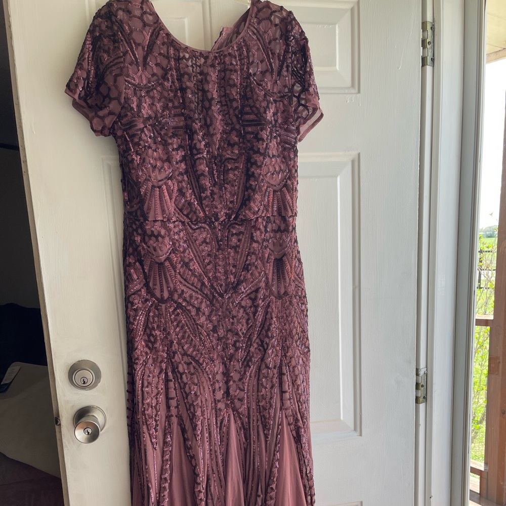 Size 10 prom/Gown burgundy Dress